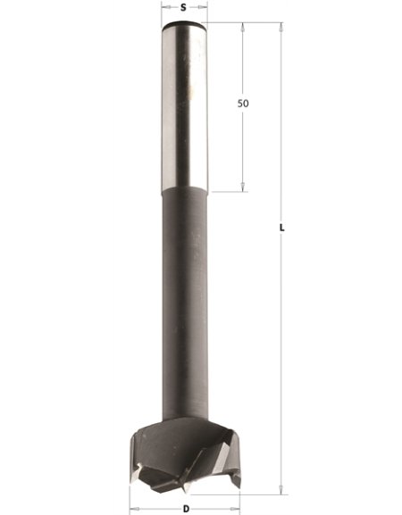 Punte per sagomatura con gambo cilindrico (16 mm) con punta in carburo in Punte per sagomatura (legno) di CMT