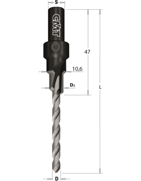 Drill bits with countersink for screw joints