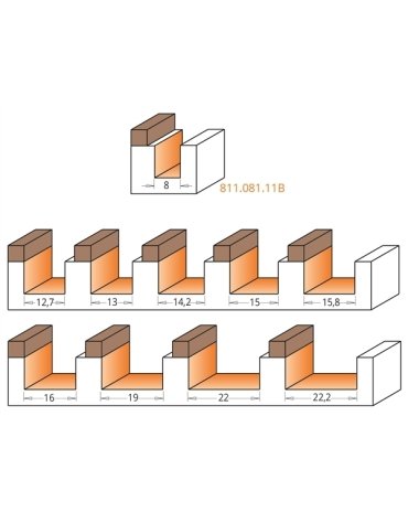 Frese per fresatura serie lunga in punte a filo e profilate di CMT