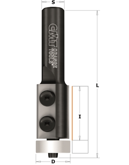 Wendeplatten-Fräser mit Delrin®-Kugellager für Mineralwerkstoffe