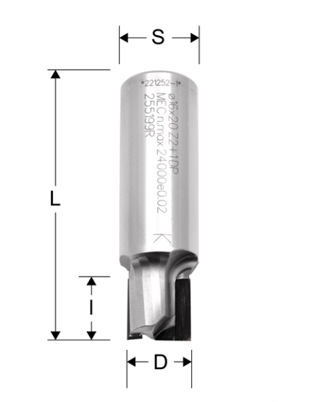 Diamond milling bits Z2. TRESPA - COMPACT