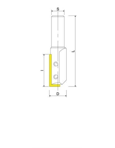 Mèches à défoncer FOZ - 1 coupe Queue 12X35mm Mèches à défoncer FOZ - 1 coupe Queue 12X35mm