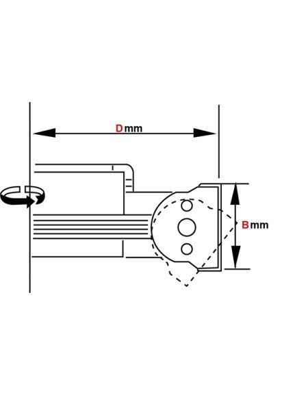 Porte-outils orientable à plaquettes carbure jetables réglage molette mécanique