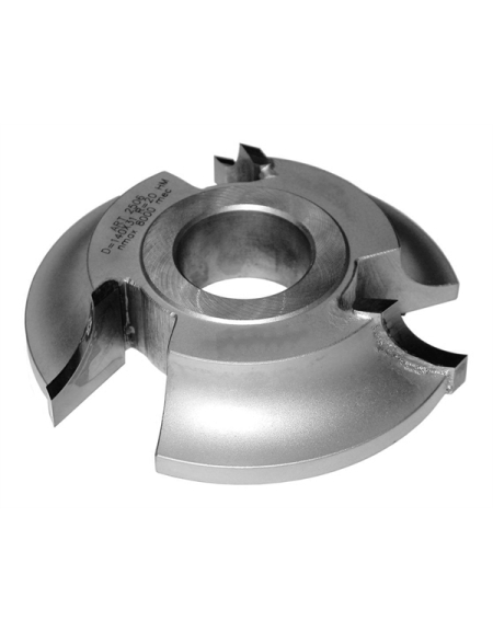 Quarter circle grooving cutter