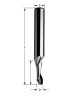 Carbide spiral bits for aluminium single flute