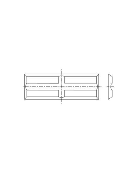 Carbide inserts 4 cuts, small face clamp