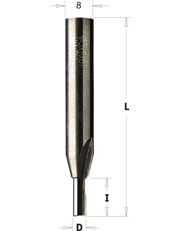 Fraise 2 dents Hélicoïdale diametre de coupe 2.5mm - Euro-Makers