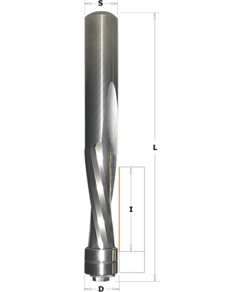 Double-bearing spiral flush trim router bits