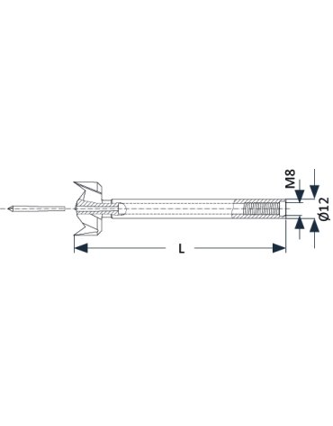 Système de forage 2 en acier chromé Ø 31 - 50 mm