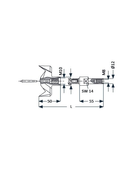 Sistema di foratura 2 in acciaio cromato Ø 51-65 mm in Sistema di foratura 2 di ZOBO