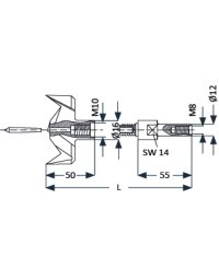 Sistema di foratura 2 in acciaio cromato Ø 51-65 mm in Sistema di foratura 2 di ZOBO