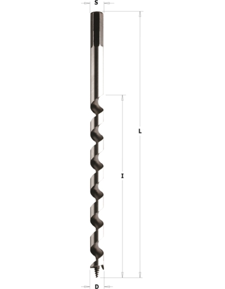 Brocas helicoidales de mango hexagonal