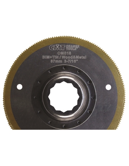 Extra-long life radial saw blade for wood and metal - 87mm