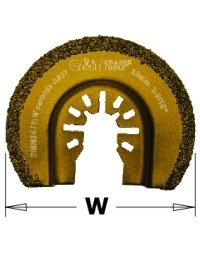 Lame segmentate con punta in carburo - Lame oscillanti da 65 mm - Muratura di CMT