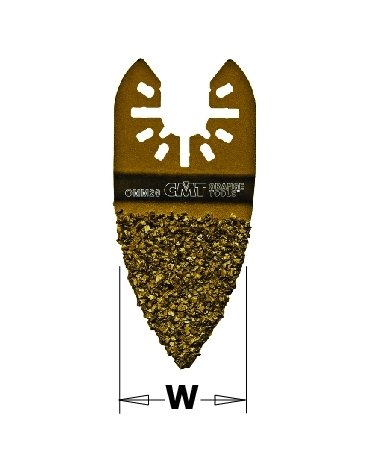 Platorello abrasivo con punta in carburo a doppia faccia - Lame oscillanti da 35 mm - Muratura di CMT