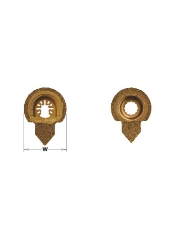 Lame per la rimozione della malta in carburo - Lame oscillanti da 65 mm - Muratura di CMT