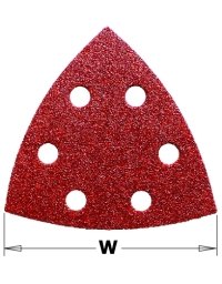 Fogli abrasivi triangolari - Ossido di alluminio - Lame oscillanti da 93 mm - Legno di CMT Fogli abrasivi triangolari - Ossido di alluminio - Lame oscillanti da 93 mm - Legno di CMT