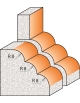 Solid surface decorative edge profile router bits