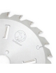 Lame circulaire carbure denture plate avec racleurs internes