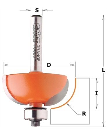 Frese per profili arrotondati in punte arrotondate/a quarto di arrotondamento di CMT