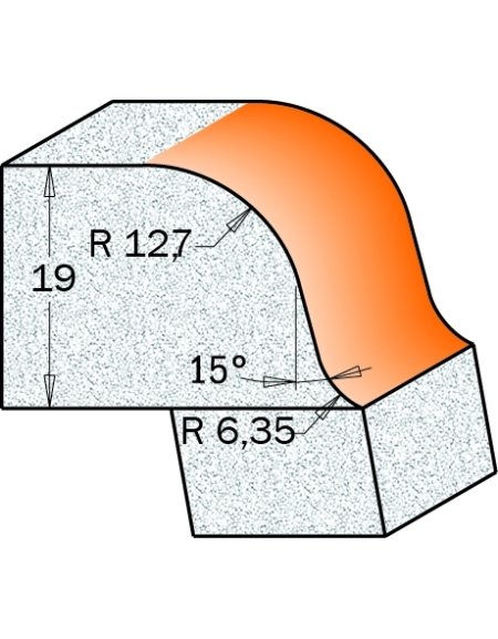 Frese a quarto di tondo per materiali compositi in Punte per materiali compositi di CMT