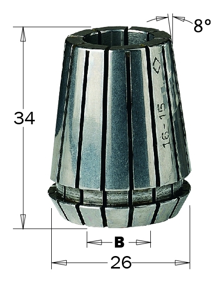 Bikonische ER25-Spannzangen