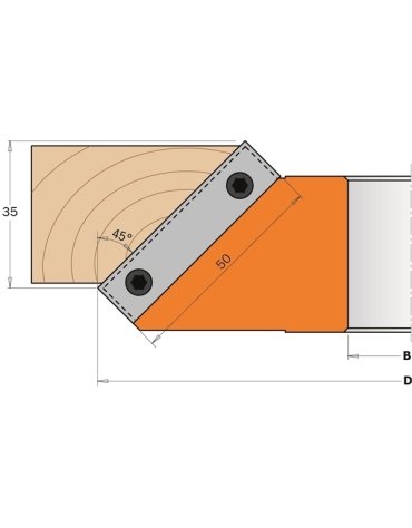 Porte-outils à chanfreiner 45° à plaquettes