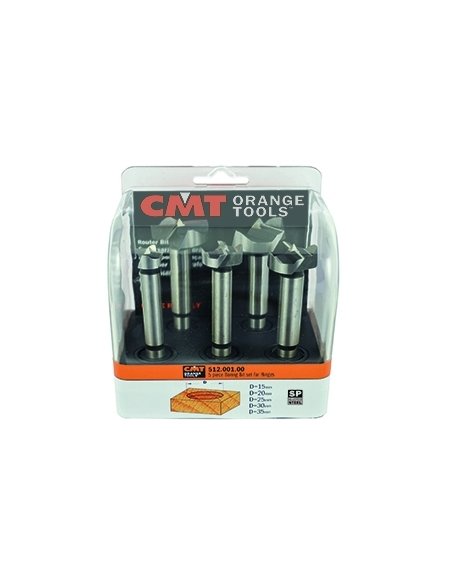 Set di 5 punte per sagomatura in acciaio con gambo cilindrico (10 mm) in Punte per sagomatura (legno) di CMT