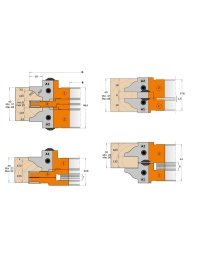 Jeux de porte-outils pour profils et contre-profils