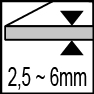 Epaisseur 2,5-6mm 