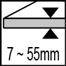 Thickness 7-55 mm