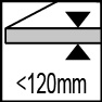 Epaisseur inférieur à 120mm 