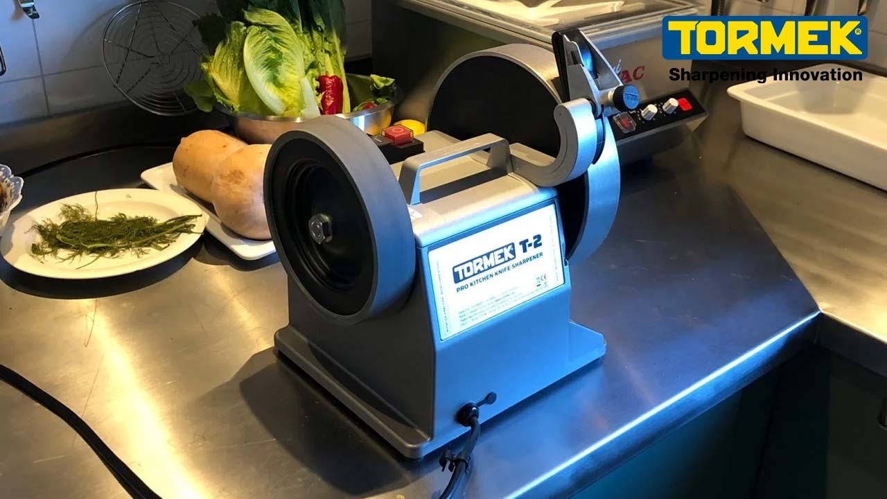 Discover the Tormek T-2 Pro for kitchen knife sharpening.